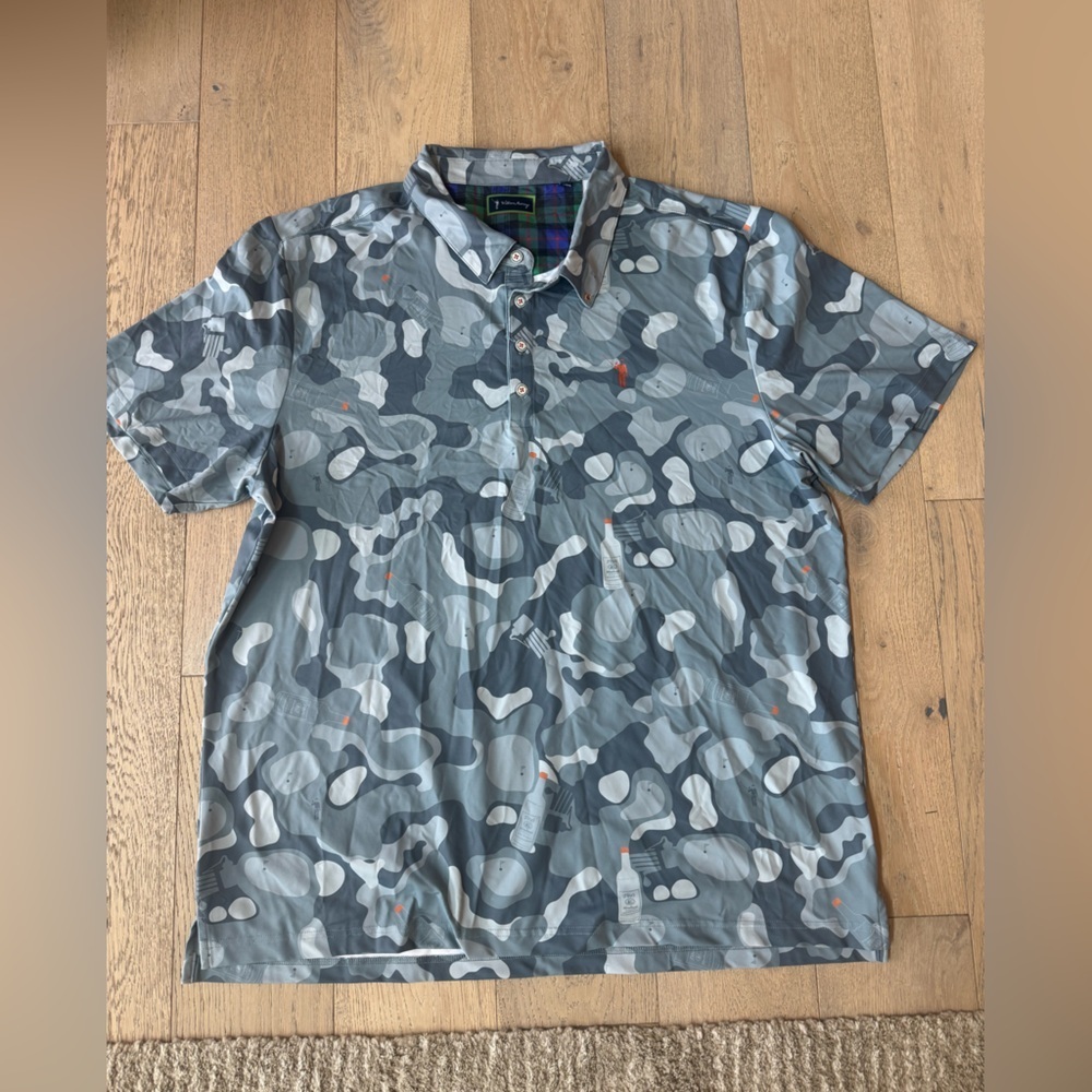 William Murray Mens Titos Polo Shirt Grey Size XXL